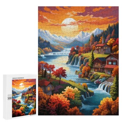 Lakeside Bloom Jigsaw Puzzles Gifts Brain Challenging Puzzle for Game Night Family Friends 500 Piece Puzzle for Adults Families