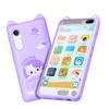 Kids Toy Smartphone, 3.97" Touchscreen HD Dual Camera Kids Toys Phone with Music Player, 2000mA Toddler Toy Learning Phone with Games, Front Camera, Pretend Play SmartphonePurple view 1