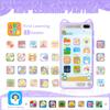 Kids Toy Smartphone, 3.97" Touchscreen HD Dual Camera Kids Toys Phone with Music Player, 2000mA Toddler Toy Learning Phone with Games, Front Camera, Pretend Play SmartphonePurple view 2