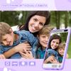Kids Toy Smartphone, 3.97" Touchscreen HD Dual Camera Kids Toys Phone with Music Player, 2000mA Toddler Toy Learning Phone with Games, Front Camera, Pretend Play SmartphonePurple view 3