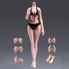 1/6 Scale Female Action Figure Body, 12inches Miniature Seamless Fair Skin Large Bust Realistic Soft Flexible Female Action Figure Body Model with Detachable 5 Pairs of Hand & 2 Pairs of Feet Shapes view 1
