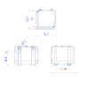 Wheelfun LESU 1Pc 52.5Mm Metal Hydraulic Tank B for 1/14 RC Dumper Tractor Truck view 2