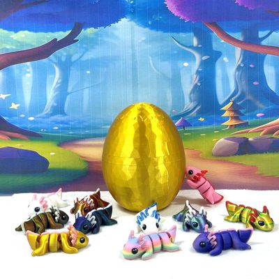 12pcs Mini Axolotl with Egg, 3D Printed Articulated Fidget Mini Axolotl, Colorful Axolotl Fidget Toy, Fidget Toys for Autism/ADHD MASET123-GE