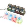 2 pcs Keyboard Fidget Toy Light Up, Loud Fidget Keyboard Clicker, Keychain 4-in-1 with Cat Keycaps, for Adult to Relief Stress view 1