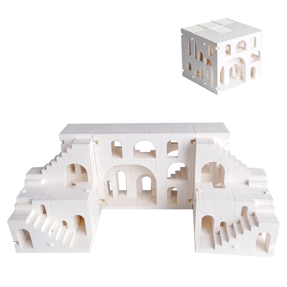 AIYIMUSIDEEN Magic Maze Building Block,White Disguises Castle Building BlockArchitecture Building Blocks980PCS Gifts for Adults and Kids