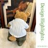 LICHADUOLE 14-16"/38cm Teddy Bear Clothing Set with Striped Shirt, Plaid Shorts Knit Scarf - 3-Piece Outfit for Slim Bumblybear/Bashful Bunny or Round Bartholomew Bear Stuffed Animals(NO Doll) view 4
