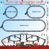 Electric Train Set with 3D Elevated Tracks Music, Locomotive Passenger Carriages, Lights & Quiet Mode Christmas Train for Kids Birthday Gift Holiday Toy for Boys Girls 3 4 5 6 7 view 3