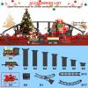 Electric Train Set with 3D Elevated Tracks Music, Locomotive Passenger Carriages, Lights & Quiet Mode Christmas Train for Kids Birthday Gift Holiday Toy for Boys Girls 3 4 5 6 7 view 4