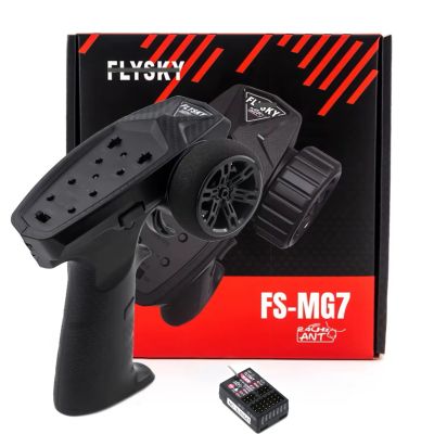 HTLNUZD Flysky FS-MG7 RC Transmitter 7 Channels Professional 2.4GHz Digital System with FS R7D Receiver for RC Car Crawler, Buggy, Cars and Boat
