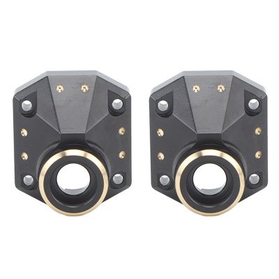 2 Pcs RC Car Diff Cover Brass Front Rear Bridge Portal Cover Differential Portal Axle Cover for Axial Capra 1/10