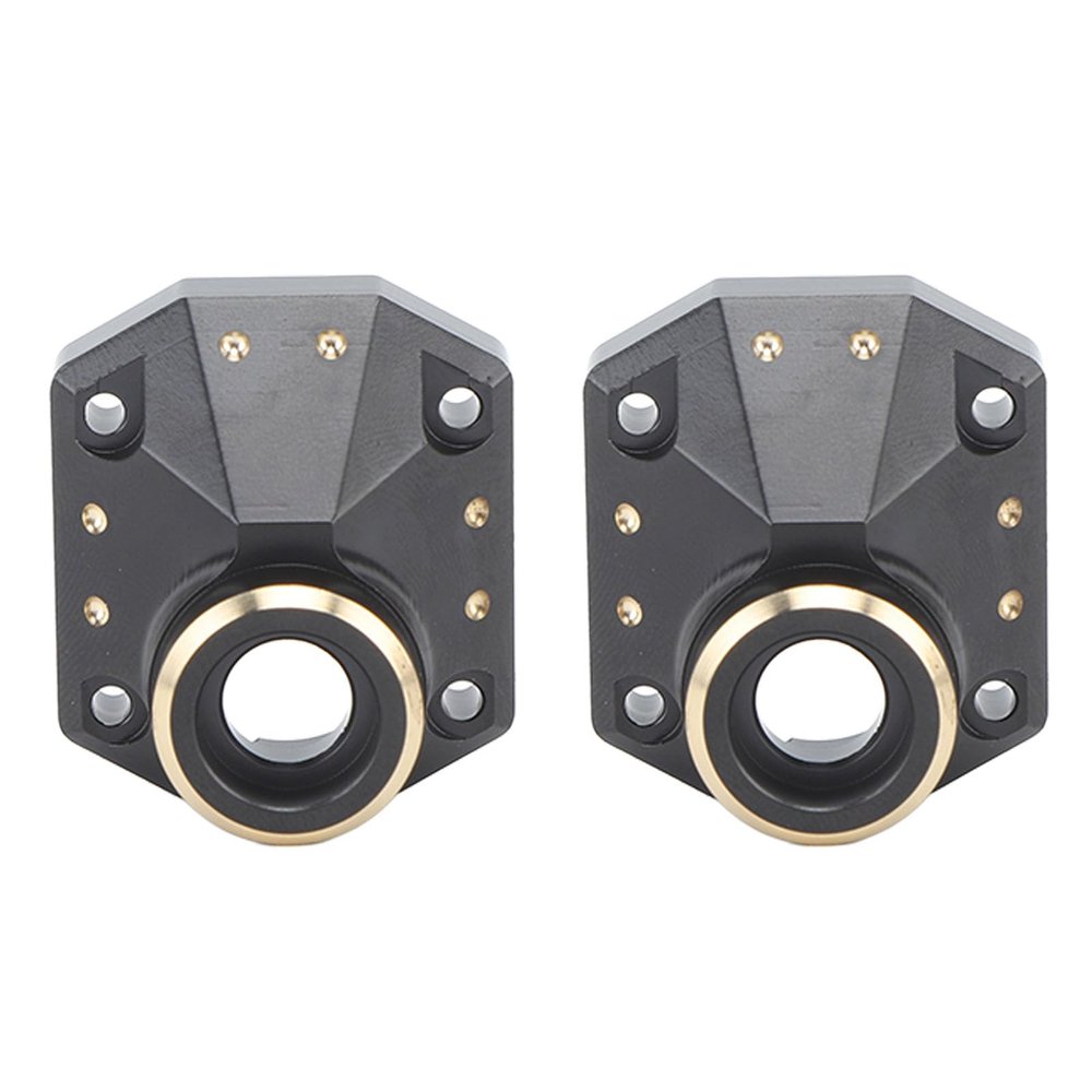 2 Pcs RC Car Diff Cover Brass Front Rear Bridge Portal Cover Differential Portal Axle Cover for Axial Capra 1/10
