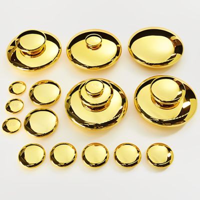 20pcs Metallic Golden Mirrored Pebbles
