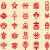 12PCS/30PCS/60PCS Chinese Paper Cutting Kit, Red Fun Paper Art Crafts Kits for Window Decoration Spring Festival Chinese New Year Celebration Activity, Creative Handmade Paper-Cut view 1