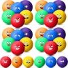 Jerify 30 Pcs 8.5 Inch Dodgeballs Playground Balls Bulk Colorful Emotion Handball Kickball Bouncy Balls for Indoor Outdoor Games Gym Camps Picnic Beach School view 1