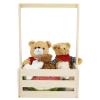 Abizarch Wooden Baby Shower Basket, Baby Shower Crate Closet with Handle, Baby Clothes Rack, Baby Shower Hamper Storage Basket for New Born Baby Shower New Parents view 2