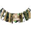 1st Birthday High Chair Banner 79" Jungle Theme High Chair Banner Camouflage First Birthday Banner Reusable Camo Birthday Party Decorations for Boy Girl Baby Photo Props First Birthday Banner Camo Bi view 1