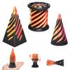 3 Packs Impossible Cone,Spiral Cone Fidget Toy,Fidget Cone,3D Printed Spiral Cone Fidget Toy,Impossible Pyramid Passthrough Toy for Stress and Anxiety Relaxing (Golden) view 1