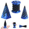 3 Packs Impossible Cone,Spiral Cone Fidget Toy,Fidget Cone,3D Printed Spiral Cone Fidget Toy,Impossible Pyramid Passthrough Toy for Stress and Anxiety Relaxing (Blue) view 1