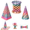 3 Packs Impossible Cone,Spiral Cone Fidget Toy,Fidget Cone,3D Printed Spiral Cone Fidget Toy,Impossible Pyramid Passthrough Toy for Stress and Anxiety Relaxing (Colorful) view 1