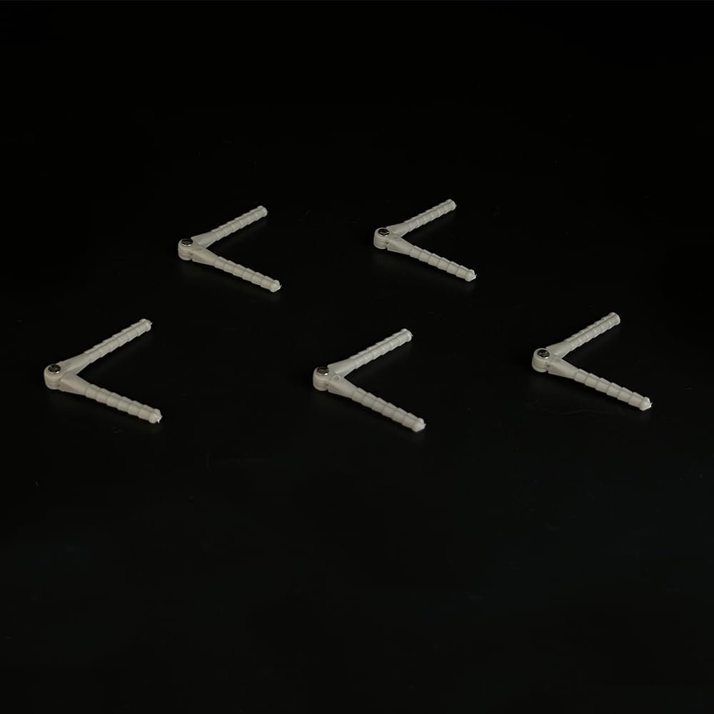 5PCS RC Airplane Plastic Pin Hinge Needle Hinge for RC Plane Aircraft Helicopter DIY Model Plane Fix Wing Parts (2.5x48mm Gray)