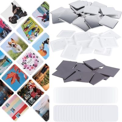100Pcs/set Square Badges Back Button Parts for Button Maker Machine Metal Pin Badge Making Supplies DIY 50 * 50MM Badges