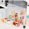 12pc Glass Baby Food Storage Jars, 4 Silicone Baby Spoons & 2 Silicone Bibs, Baby Mealtime Essentials  BPA-Free, Leakproof, and Dishwasher Safe view 3