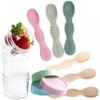 12-Pack Glass Baby Food Storage Jars with Lids, 6-Pack Silicone Baby Self-Feeding Spoons  BPA-Free, Leakproof, Freezer Safe Jars view 3