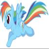 13 Inch Rainbow Dash Wall Decal Pony Removable Peel Self Stick Sticker Art Home Kids Room Decor Decoration - 13 by 6 inches view 1
