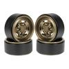 4Pcs 1.9 Inch Beadlock Wheel Rims with Scale Hardware for 1/10 RC Crawler SCX10 III Capra TRX4 VS4 CC01 TF2 D90 86100 Emo RC4WD(Brown) view 2