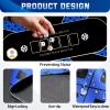 70 x 35 Inch Poker Mat, 8 Players Texas Hold'em Poker Rubber Mat Poker Topper for Tables, Folding Portable Poker Table Top Layout w/Carrying Bag for Poker Games, Blackjack, Casino (70 x 35 Inch-Blue) view 2