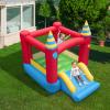 GLACER Kids Inflatable Bounce Castle, Castle Slide Bouncer w/ 550W Blower, Large Play Area, Stakes, Carry Bag & Repair Kit, Bouncy House for Patio, Backyard & Outdoor view 2