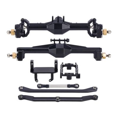+10mm Diamond CNC Portal Axles with Lay Down Servo Mount & Links for 1/18 RC Crawler TRX4M Axle Upgrade Parts(Black-1Set)
