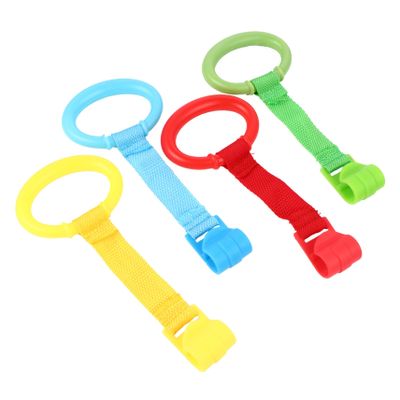 IMIKEYA 4Pcs Pull up Handles for Baby Playpen Sturdy Standing Pull Rings for Infant Walking Training and Activity Center Support