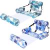 2 Pack 2 in 1 Inflatable Pool Floats Lounge with Leg Arm Rests Fabric Floating Lounger Chairs Blow up Pools Noodles for Adult Heavy Duty Float Chair for Party Summer Water Beach Lake(Blue, Green) view 1