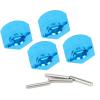 Yosoo Fit for 1/14 144001 RC Car 5MM Wheel Hex Hubs Nut with Pins Aluminum Alloy Replacement Set (Blue 1266B) view 3