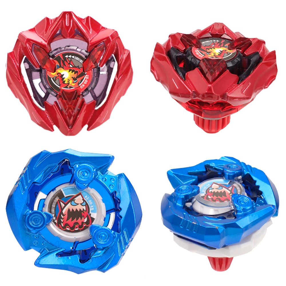 DEZAWRTY Gyro X Set, Attack Type and Defense Type, 2 Right Spinning Tops Pack, Fun for Battling Game, Great Toy Gift for Boy Kid 6+