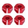 12mm Universal Wheel Hex Hub Adapter Efficiently Solving Car Shaking for 1/10 Scale RC Sports Car Made of Aluminium Alloy Blue 4pcs for Offroad Car Enthusiasts (5.0MM red) view 3