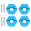 5MM Wheel Hex Mount Hubs Nut Replacement for 1/14 144001 RC Car, Aluminum Alloy Material Set for Remote Control Car Enthusiasts (Blue 1266B) view 1