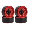 Aluminum 1.9" Beadlock Wheel Rims for 1/10 RC Car Crawler SCX10 RR10 Capra TRX4 TRX6 VS4 BRX01 Element Enduro TF2 YK6101 EX86190(4PCS Red) view 1