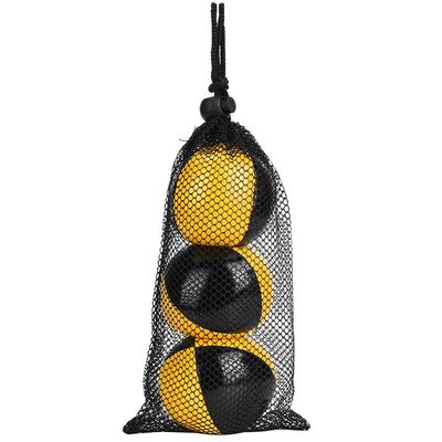 Aramox Thud Juggling Balls Lightweight Playing Set for Beginner Kids Yellow Black 3PCS