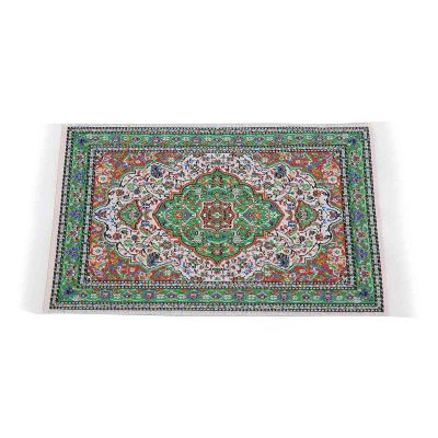 1:12 Dollhouse Miniature Exquisite Silk Carpet Elegant Rug for Doll House Living Room Decor Enthusiasts (#2)