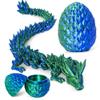 Philicoco 3D Printed Articulated Dragon Egg  Easter Basket Stuffers, Fidget Toy Gift for Kids & Adults(Green) view 1