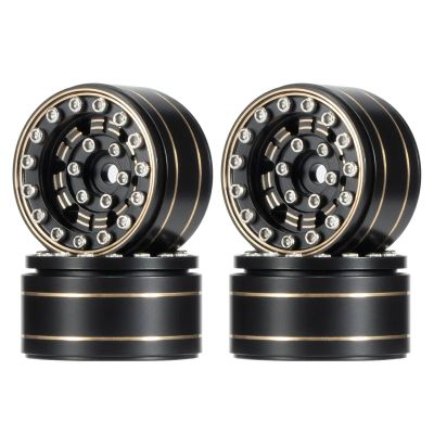 SCX24 Brass Weights 1.0 Inch Beadlock Wheel Rims Negative Offset for 1/24 1/18 RC Crawler AX24 FCX24 K5 for Blazer Enduro24 TRX4M