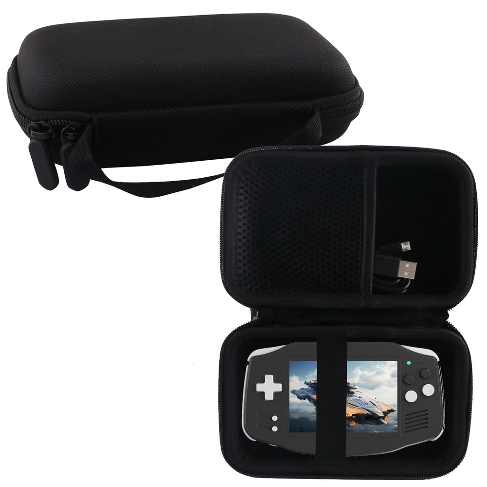 WERJIA Hard Case Compatible with RG34XX/R36MAX Retro Handheld Game Console (black)