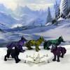 6pcs 3D Printed Wolf, Articulated Home Office Decor Executive Desk Toys, Fidget ADHD Toy for Autism/ADHD - W001-S-6X view 2