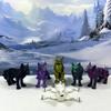 6pcs 3D Printed Wolf, Articulated Home Office Decor Executive Desk Toys, Fidget ADHD Toy for Autism/ADHD - W001-S-6X view 4