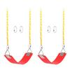 2 Pack Swing Sets, AGPTEK Swing Seat with 66 Inch Anti-Rust Chains Thermoplastic Coated, Support 250lb, Seat Cushion Accessories Replacement with Snap Hooks for Outdoors, Playground (Red) view 1