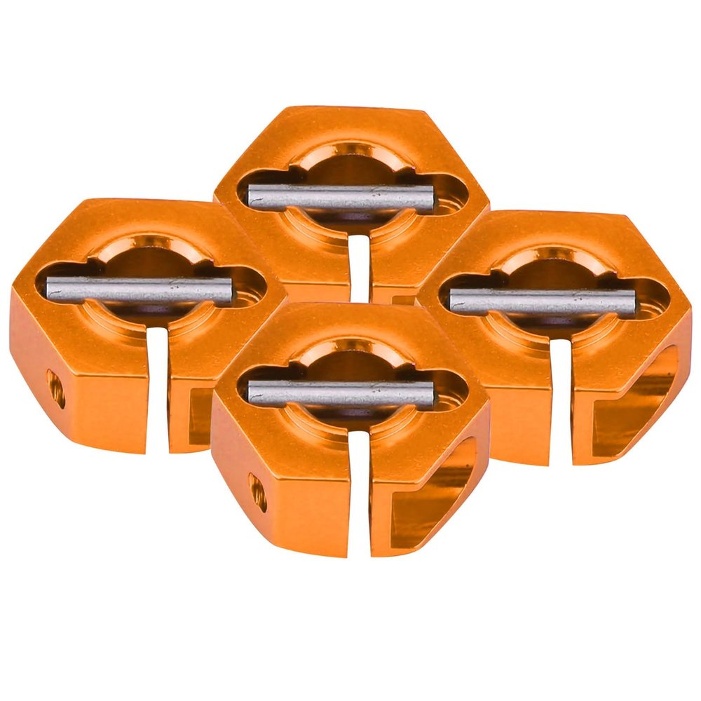 12mm Universal Wheel Hex Hub Adapter Efficiently Solving Car Shaking for 1/10 Scale RC Sports Car Made of Aluminium Alloy Blue 4pcs for Offroad Car Enthusiasts (7.0MM Golden)