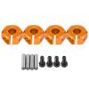 12mm Universal Wheel Hex Hub Adapter Efficiently Solving Car Shaking for 1/10 Scale RC Sports Car Made of Aluminium Alloy Blue 4pcs for Offroad Car Enthusiasts (7.0MM Golden) view 2