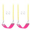 2 Pack Swing Sets, AGPTEK Swing Seat with 66 Inch Anti-Rust Chains Thermoplastic Coated, Support 250lb, Seat Cushion Accessories Replacement with Snap Hooks for Outdoors, Playground (Pink) view 1